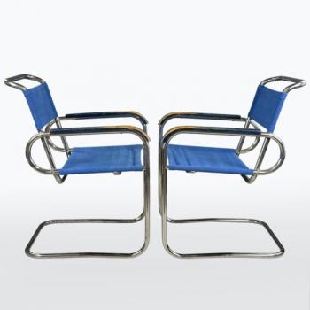 Pár trubkových křesel Thonet/ model: B 46 Pár trubkových křesel Thonet/ model: B 46